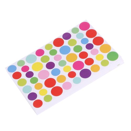 Kisangel 6Stücke Runde Aufkleber für DIY Scrapbooking Selbstklebende Sticker für Fotoalben Bastelzubehör für Kalender und Kreative Projekte von Kisangel