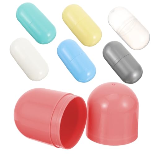 Kisangel 7 Stück Teiliges Bunte Kunststoff Kapseln Zylindrische Aufbewahrungsbox für Kleine Spielsachen und Süßigkeiten Befüllbare Leerkapseln für Verkaufsautomaten und Ostereier Kisangel 7 Stück Teiliges Bunte Kunststoff Kapseln Zylindrische Aufbewahrungsbox für Kleine Spielsachen und Süßigkeiten Befüllbare Leerkapseln für Verkaufsautomaten und Ostereier von Kisangel