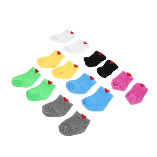 Kisangel 7paare Puppenstrümpfe Für Puppen Babysocken Als Spielzeugzubehör -anziehsocken Für Kostüme Kleidung Für Amerikanische Socken Für Mini von Kisangel