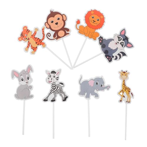 Kisangel 8 Stück Cupcake Topper Dschungel Kuchen Topper Holz Kisangel 8 Stück Cupcake Topper Dschungel Kuchen Topper Holz von Kisangel