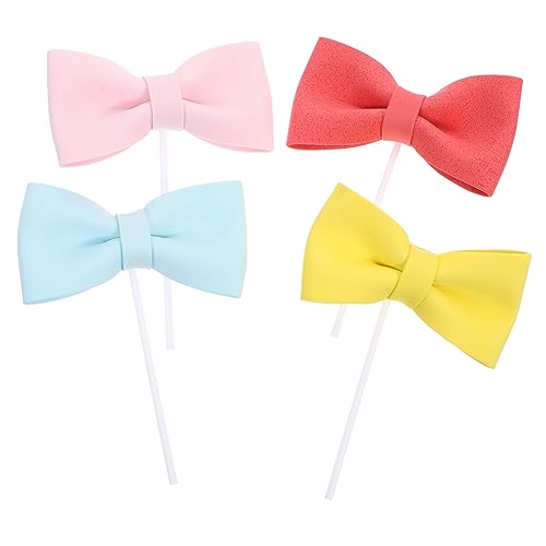 Kisangel 8Stücke Schleifen Cupcake Picks Niedliche Kuchendekoration Für Geburtstagstorten Als Tortenstecker Für Feiern Und Anlässe von Kisangel