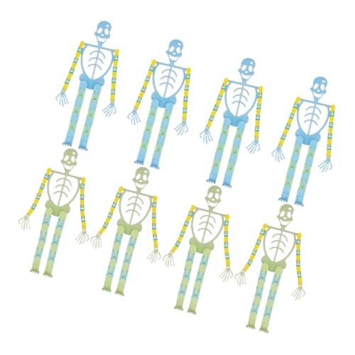 Kisangel 8Stücke Teiliges Halloween Skelettspielzeug Realistische Tischdekoration für Halloween Feiern Langlebige und Sichere Skelettfiguren für Scherze und Überraschungen von Kisangel