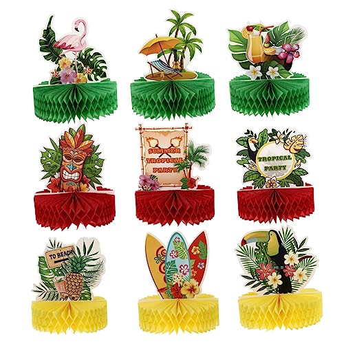 Kisangel 9Stücke Hawaii Waben Mittelstücke Teiliges Party Für Hawaii Themenfeiern Kreative Tischdekorationen Für Feste Kisangel 9Stücke Hawaii Waben Mittelstücke Teiliges Party Für Hawaii Themenfeiern Kreative Tischdekorationen Für Feste von Kisangel