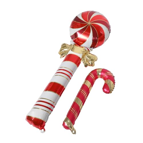 Kisangel Aluminiumfolie Ballon Weihnachtsdeko Süßigkeitenform Große und Kleine Candy Cane Folienballons für Party Dekoration Wiederverwendbar Rot Festliche Weihnachtsfeier Luftballons Kisangel Aluminiumfolie Ballon Weihnachtsdeko Süßigkeitenform Große und Kleine Candy Cane Folienballons für Party Dekoration Wiederverwendbar Rot Festliche Weihnachtsfeier Luftballons von Kisangel