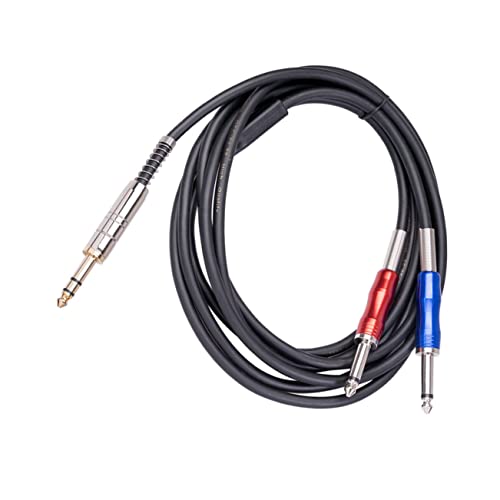 Kisangel Audio Kabel Stereo zu Doppel Mono Instrumentenkabel Langlebig Niedriger Signalverlust Goldplattierter Stecker für Gitarre Tastaturen und Audio Equipment von Kisangel