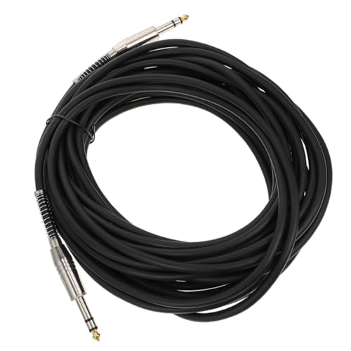 Kisangel Audioleitung gitarrenkabel guitar cable Gitarren-Audiokabel gitarrenzubehör Instrument Stereokabel Bass gitarre kabel lautsprecher anschlusskabel Umweltschutz-PVC Black von Kisangel