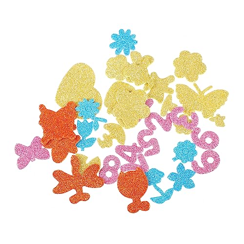 Kisangel Bastelaufkleber für Teiliges Selbstklebende Glitzer Sticker Dekorative Schaumstoffmotive für Kreative DIY Projekte für Bastelideen und von Kisangel