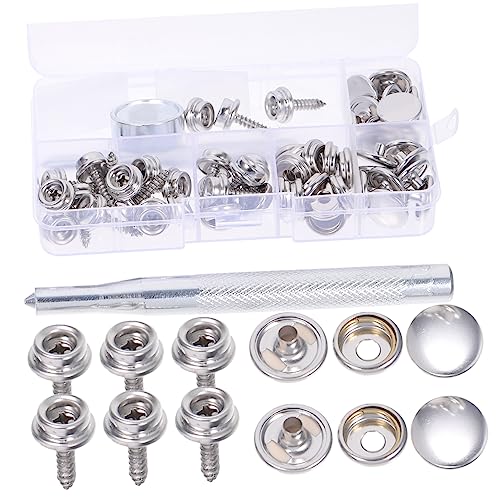 Kisangel Bootsabdeckung 20 Mm Edelstahl-druckknöpfe Pressset Werkzeuge Und Aufbewahrung Für Segeltuch Plane Möbel Und Kleidung von Kisangel