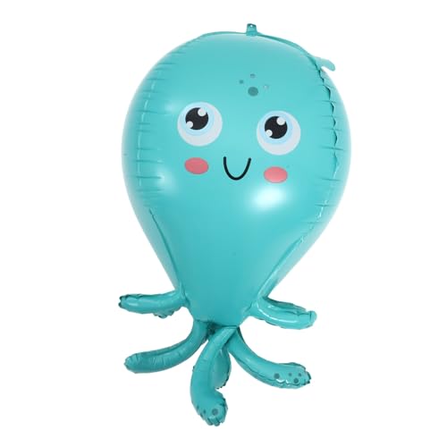 Kisangel Dreidimensionaler Oktopus-ballon Party Riese Groß Ballons Tiere Thematisiert Tentakel Dekoration Inflation Helium Geburtstag Folien-oktopus-ballons Blue Aluminiumfolie von Kisangel