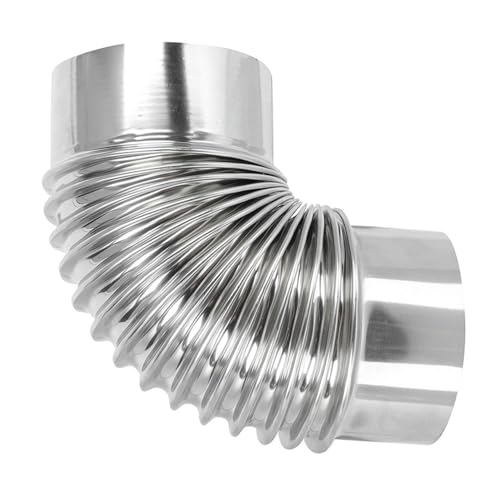 Kisangel Edelstahl Ofenrohr Bogen Winkel Kamin Abgasrohr für Metallöfen Robust Langlebig Installieren Praktisch und Sicher von Kisangel