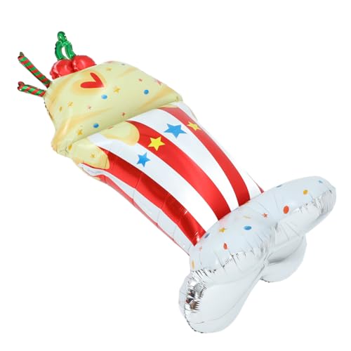 Kisangel Eisballon tragbar Party steht z geformt sommer deko alufolie Sommerfestdekoration Eiscreme Ballon luftballons Ballons Ornamente Folienballons Sommerballons Aluminiumfolie Colorful von Kisangel