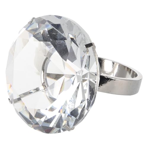 Kisangel Eleganter Künstlicher Glasring Für Hochzeiten Dekorativer Spielring Romantischer Heiratsantrag Simulierte Ring Mit Außergewöhnlichem Und Luxuriöser von Kisangel