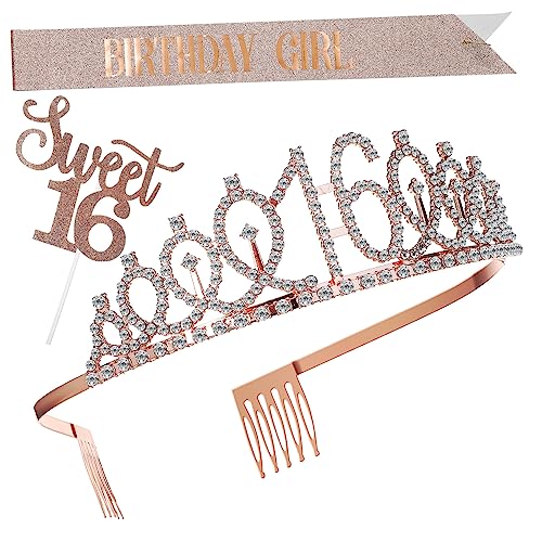 Kisangel Geburtstag Deko Set für Frauen Teilig Roségold Schärpe Cake Topper Geburtstagsparty Dekoration Mädchen Party Zubehör Kisangel Geburtstag Deko Set für Frauen Teilig Roségold Schärpe Cake Topper Geburtstagsparty Dekoration Mädchen Party Zubehör von Kisangel