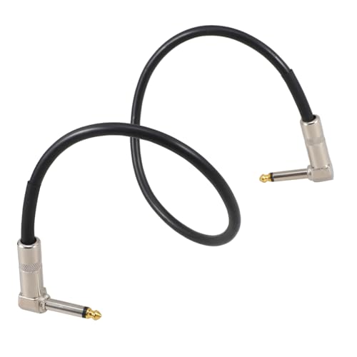 Kisangel Gitarren-Audiokabel Basskabel Stromkabel Strompedalkabel Musikinstrumentenkabel Audio Verbindungskabel Kabel für Bassverstärker E-Gitarren-Verstärkerkabel schwarzes PVC-Leder Black von Kisangel