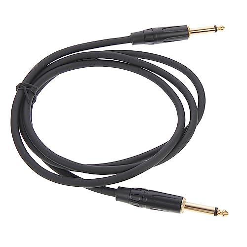 Kisangel Gitarrenkabel Audiokabel Schwarzes Instrument Audioadapterkabel Für Gitarre Bass Und Lautsprecher Stereo Audiokabel Für Musikanwendungen von Kisangel