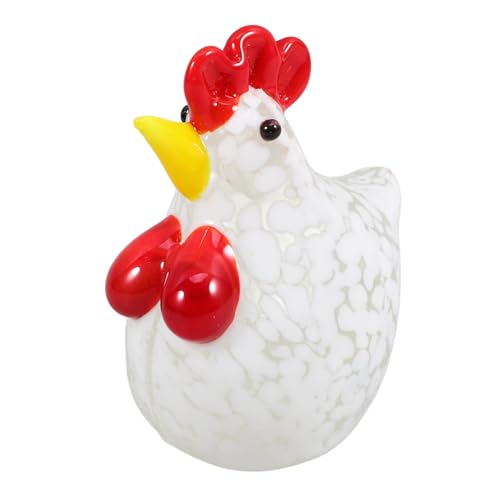 Kisangel Handgefertigte Hühnerfigur Kreative Tischdekoration Einzigartiges Huhn Ornament aus Kompakte für Zuhause und Restaurants von Kisangel