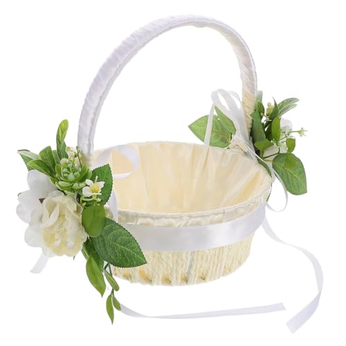 Kisangel Handgewebtes Rattan Blumenkorb Für Hochzeit von Kisangel