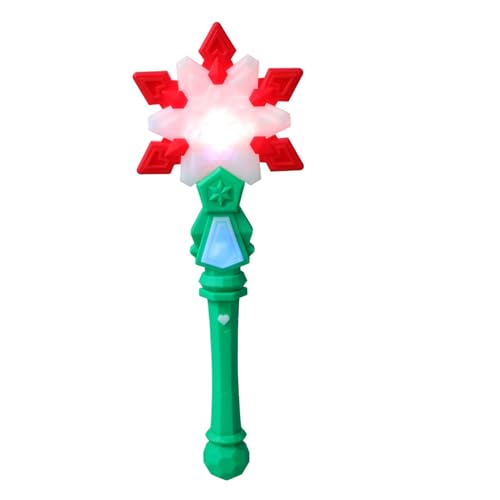 Kisangel LED Schneeflocken-zauberstab mit Elegantem Design Einfache Ein-knopf-bedienung Leuchtender Prinzessinnen-stab für Kinderkostüme Weihnachtsfeiern Geburtstage und Winterpartys von Kisangel