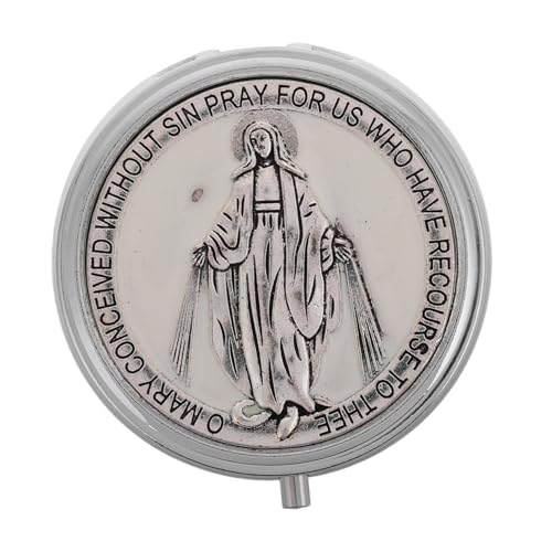 Kisangel Metalldose für Rosenkranz Aufbewahrung Kleine Schmuckschatulle Erstkommunion Andenkenbox Sicherer Tragbarer Katholischer Schmuckkasten Weiß Kisangel Metalldose für Rosenkranz Aufbewahrung Kleine Schmuckschatulle Erstkommunion Andenkenbox Sicherer Tragbarer Katholischer Schmuckkasten Weiß von Kisangel