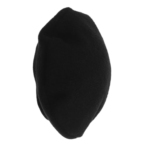 Kisangel Mini-Hut Puppenaccessoires Puppenmütze Miniaturmütze Puppenhut Beretthut für Puppen französischer Hut Mini-Sombrero Kleiner Zylinder Baskenmütze für Hunde Mini-Filzhüte Wolle Black von Kisangel