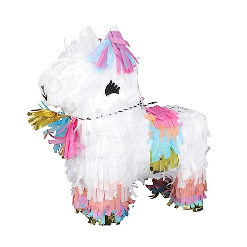Kisangel Mini Mapinata Partyzubehör Plüschtiere Pferde-Piñata Kindergeburtstagsspiel mit Süßigkeiten gefüllt Pinata- für Dekoration für Kindergeburtstag Papier Bunt von Kisangel
