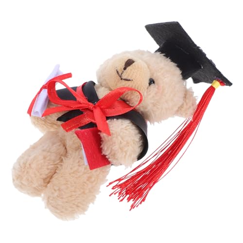 Kisangel Mini-abschlussbär Deko Mini-plüschbär Abschluss Stofftiere Abschluss Plüschbär Bären-mittelstücke Für Die Babyparty Ausgestopfte Bären Plüsch Diplom-Puppe Plüschstoffe Brown von Kisangel
