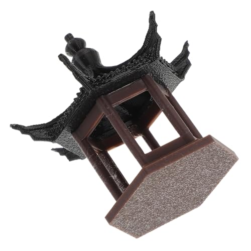 Kisangel Miniatur Pavillon Modell Traditioneller Chinesischer Gartenpavillon Deko für Aquarium Landschaftsbau Tischdekoration Ruhig Wirkendes Naturmotiv von Kisangel