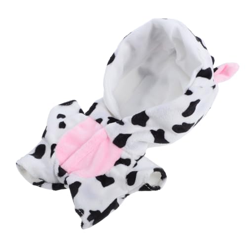 Kisangel Plüsch Puppen Jumpsuit Kuhmuster Puppenkostüm Kuscheliger Schlafanzug Weiche Kleidung Einfach Ausziehbar Niedliches Accessoire für Puppen von Kisangel