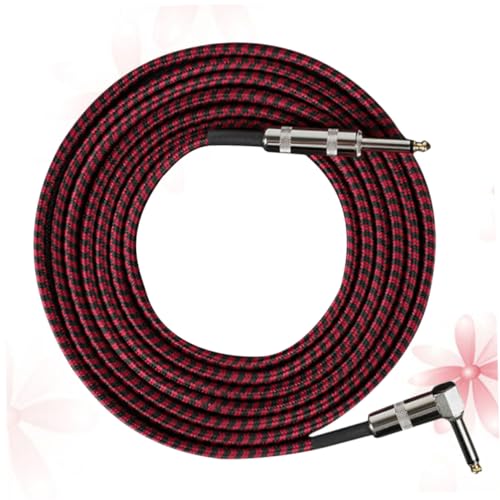 Kisangel Professionelles Gitarren audio kabel mit Rechtswinkelstecker Geflochtenes Abschirmendes Gitarrenkabel für Rauschreduzierung Langlebiges Instrumentenkabel Gitarre und Verstärker von Kisangel