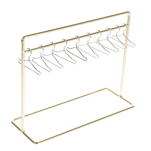 Kisangel Puppenkleiderbügel Rack 11 Stücke Mini Lagerung Racks Mädchen Puppe Kleidung Aufhänger von Kisangel