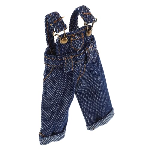 Kisangel Puppenoverall Puppen Hosenträger Puppenbekleidung Jeans Hosen Puppen Stylische Puppenhose Puppen Accessoires Puppenmode niedliche Kleidung Miniaturkleidung Mini-Kleiderbügel Metall von Kisangel