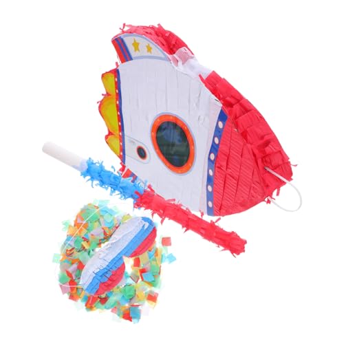 Kisangel Rocket Pinata Geburtstag Party Dekoration mit Augenbinde Stock Konfetti Weltraum Thema Party Zubehör Aufhängeschlaufe für Einfache Befestigung Kisangel Rocket Pinata Geburtstag Party Dekoration mit Augenbinde Stock Konfetti Weltraum Thema Party Zubehör Aufhängeschlaufe für Einfache Befestigung von Kisangel