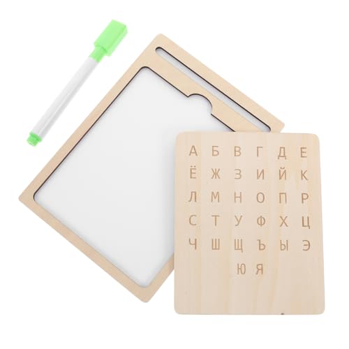 Kisangel Russisches Schreibtafelspielzeug Russisch Lernen Buchstaben des Alphabets Briefbrett Schreibübungen Für Kleinkinder Alphabetverfolgung Zeichenbrett Für Kleinkinder Holz Beige von Kisangel