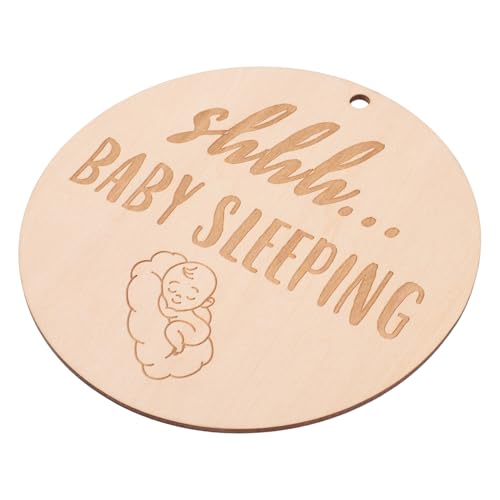 Kisangel Schlafschild aus Holz Rund Langlebig Leicht Elegant Türanhänger für Babyzimmer und Shower Schlafanzeige zur Dekoration und Ruhebitte Kisangel Schlafschild aus Holz Rund Langlebig Leicht Elegant Türanhänger für Babyzimmer und Shower Schlafanzeige zur Dekoration und Ruhebitte von Kisangel