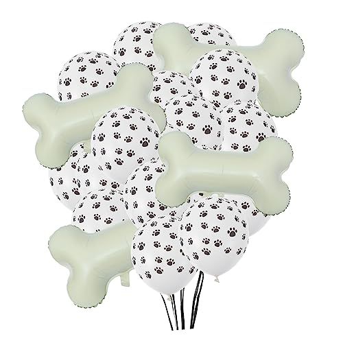 Kisangel Teiliges Set Hundepfoten Muster Ballons für Geburtstagsfeiern Knochen Luftballons zur Dekoration Deko für Haustiergeburtstagsfeiern und Kisangel Teiliges Set Hundepfoten Muster Ballons für Geburtstagsfeiern Knochen Luftballons zur Dekoration Deko für Haustiergeburtstagsfeiern und von Kisangel