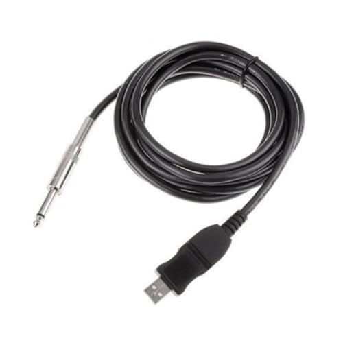 Kisangel USB Gitarrenkabel Klinke zu USB Adapterkabel für PC Aufnahme Plug Play Kompatibel mit Windows und Os X Professionell Abgeschirmtes Schwarzes Kabel Kisangel USB Gitarrenkabel Klinke zu USB Adapterkabel für PC Aufnahme Plug Play Kompatibel mit Windows und Os X Professionell Abgeschirmtes Schwarzes Kabel von Kisangel