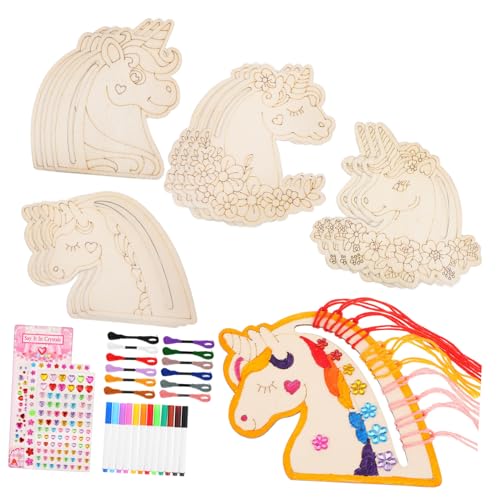 Kisangel Unicorn Bastelset Holzrohlinge Einhorn Malset für DIY Kreative Holzdekorationen Blanko Einhorn Holzfiguren zum Bemalen und Basteln Kisangel Unicorn Bastelset Holzrohlinge Einhorn Malset für DIY Kreative Holzdekorationen Blanko Einhorn Holzfiguren zum Bemalen und Basteln von Kisangel