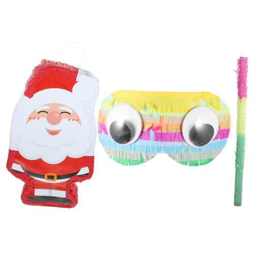 Kisangel Weihnachtsmann Pinata Füllbare Pinata für Festliche Dekoration Schläger und Augenbinde für Kindergeburtstage und Weihnachtsfeiern Kisangel Weihnachtsmann Pinata Füllbare Pinata für Festliche Dekoration Schläger und Augenbinde für Kindergeburtstage und Weihnachtsfeiern von Kisangel