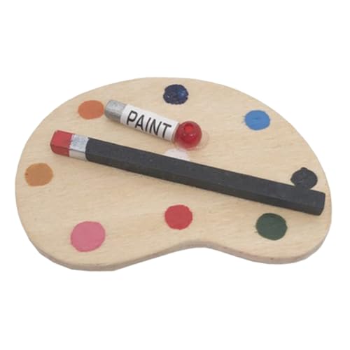 Kisangel Zeichenbrett-Palette Zubehör für Puppenhäuser Puppenstubenmöbel Miniatur-Puppenhauszubehör Partygeschenk Paletten zum Bemalen von Puppen Miniaturmöbel Requisiten für bjd MDF von Kisangel