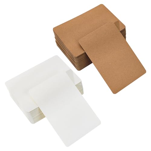 100 Stück Blanko Postkarten, 10x15cm Blanko Papier Karten Weiße & Braun Leere Postkarten, Papier Karteikarten für Kreative Bastelprojekte Hochzeitskarte Graffiti Schule Home Büro(FARBE:Weiße & Braun) 100 Stück Blanko Postkarten, 10x15cm Blanko Papier Karten Weiße & Braun Leere Postkarten, Papier Karteikarten für Kreative Bastelprojekte Hochzeitskarte Graffiti Schule Home Büro(FARBE:Weiße & Braun) von Kisbeibi