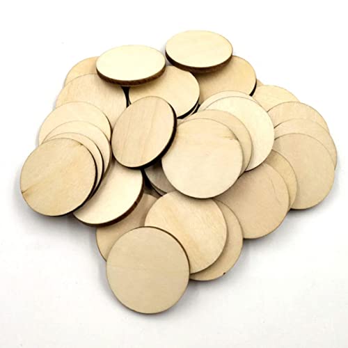 Kisbeibi 100 Stück Holzscheiben, 20 mm, unlackiert, runde Holzscheite, natürliche Blanko-Holzkreise zum Bemalen, Türaufhänger Kisbeibi 100 Stück Holzscheiben, 20 mm, unlackiert, runde Holzscheite, natürliche Blanko-Holzkreise zum Bemalen, Türaufhänger von Kisbeibi