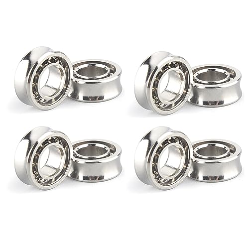 Kissmii 8-Teiliges Stahl R188 KK-Lager, Reaktionsschnelle Hochkohlenstoff-Chromstahl-Lager R188 U-Nut Ersatzteile und Zubehör für Yoyos-Modelle von Kissmii