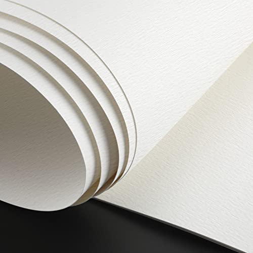 Kisston 10 Blatt großes Aquarellpapier, 45,7 x 61 cm, 63,5 kg/300 g/m², Baumwolle, Zeichenpapier, raue Textur, weiß, blanko, Malpapier für Bastelarbeiten, Künstler, Zeichenzubehör von Kisston