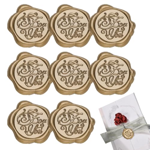 Kisstta 8 Stück Goldene Wachssiegel Selbstklebend Sticker im FOR YOU -3 cm Wachssiegelsticker für Hochzeiten, Geburtstage und Partys Vintage Geprägte Klebende Wachs Siegel Aufkleber Umschlagaufkleber Kisstta 8 Stück Goldene Wachssiegel Selbstklebend Sticker im FOR YOU -3 cm Wachssiegelsticker für Hochzeiten, Geburtstage und Partys Vintage Geprägte Klebende Wachs Siegel Aufkleber Umschlagaufkleber von Kisstta