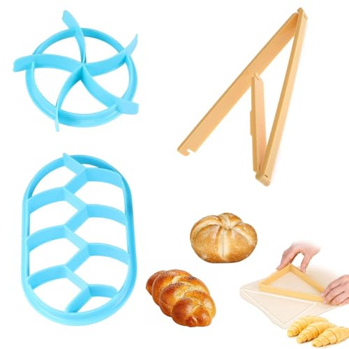 Kisstta Brötchenstempel Set, 2 Stück Brotstempel, Brot Backen Zubehör, Sehr Praktisch Croissant Ausstecher, Semmeldrücker für Caesarbrot Stempel, Brot-Rolle, Croissant-Schneider Kisstta Brötchenstempel Set, 2 Stück Brotstempel, Brot Backen Zubehör, Sehr Praktisch Croissant Ausstecher, Semmeldrücker für Caesarbrot Stempel, Brot-Rolle, Croissant-Schneider von Kisstta
