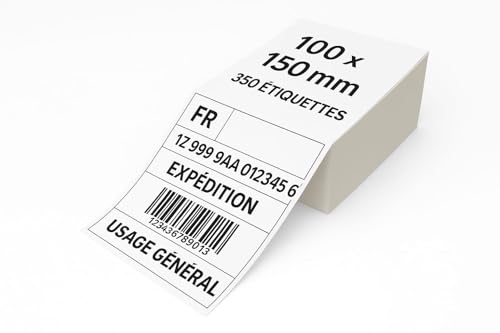 Thermoetiketten 100×150 mm - Rolle 350 Stück - weißes selbstklebendes Papier für Thermodrucker - Versandetiketten Paket, Logistik, Transport, Barcodes Thermoetiketten 100×150 mm - Rolle 350 Stück - weißes selbstklebendes Papier für Thermodrucker - Versandetiketten Paket, Logistik, Transport, Barcodes von Kistayle