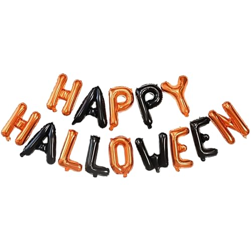 Kistreao Folienballons "Happy Halloween", 40,6 cm, Orange, Schwarz, Mylar-Ballon-Set für Halloween-Party-Dekorationen, 14 Stück Kistreao Folienballons "Happy Halloween", 40,6 cm, Orange, Schwarz, Mylar-Ballon-Set für Halloween-Party-Dekorationen, 14 Stück von Kistreao