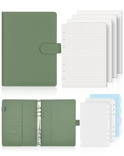 Kisvic Notizbuch A5 Ringbuch Nachfüllbar, 140 Blätter 4 Stile A5 Nachfüllpapier, Binder mit Bindertaschen für Schulnotizen, Reisetagebücher Kisvic Notizbuch A5 Ringbuch Nachfüllbar, 140 Blätter 4 Stile A5 Nachfüllpapier, Binder mit Bindertaschen für Schulnotizen, Reisetagebücher von Kisvic