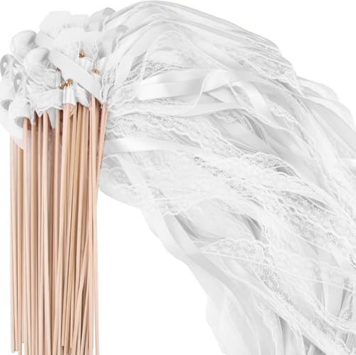 50 Stück Wedding Wands Hochzeit mit Glocke,Zauberstäbe Hochzeit Luftschlangen,Seidenfeenstab,Wedding Twirling Streamers für Hochzeiten, Geburtstage, Feiertagsfeiern Verwendet 50 Stück Wedding Wands Hochzeit mit Glocke,Zauberstäbe Hochzeit Luftschlangen,Seidenfeenstab,Wedding Twirling Streamers für Hochzeiten, Geburtstage, Feiertagsfeiern Verwendet von Kiswleon