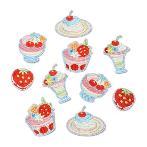KitBeads 10 Stück 5 Stile Erdbeerkuchen-Aufnäher, süßes Dessert, süßes Essen, zum Aufbügeln oder Aufnähen, Eiscreme-Flicken für Kleidung, Rucksäcke, Hosen, Jeans, Hüte KitBeads 10 Stück 5 Stile Erdbeerkuchen-Aufnäher, süßes Dessert, süßes Essen, zum Aufbügeln oder Aufnähen, Eiscreme-Flicken für Kleidung, Rucksäcke, Hosen, Jeans, Hüte von KitBeads